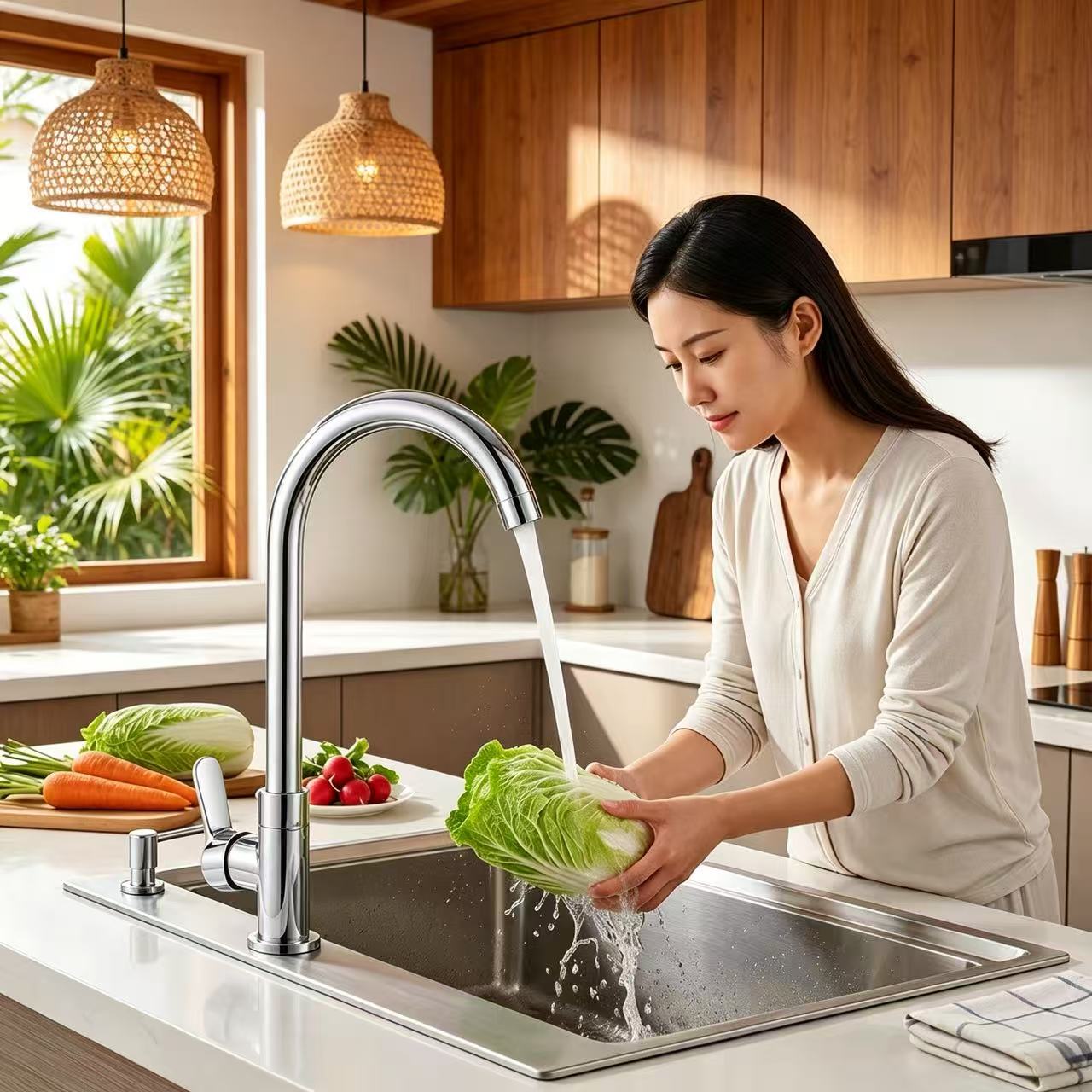 High-Spout Cold-Only Kitchen Faucet