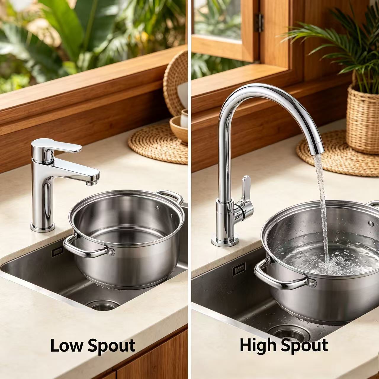 High-Spout Cold-Only Kitchen Faucet