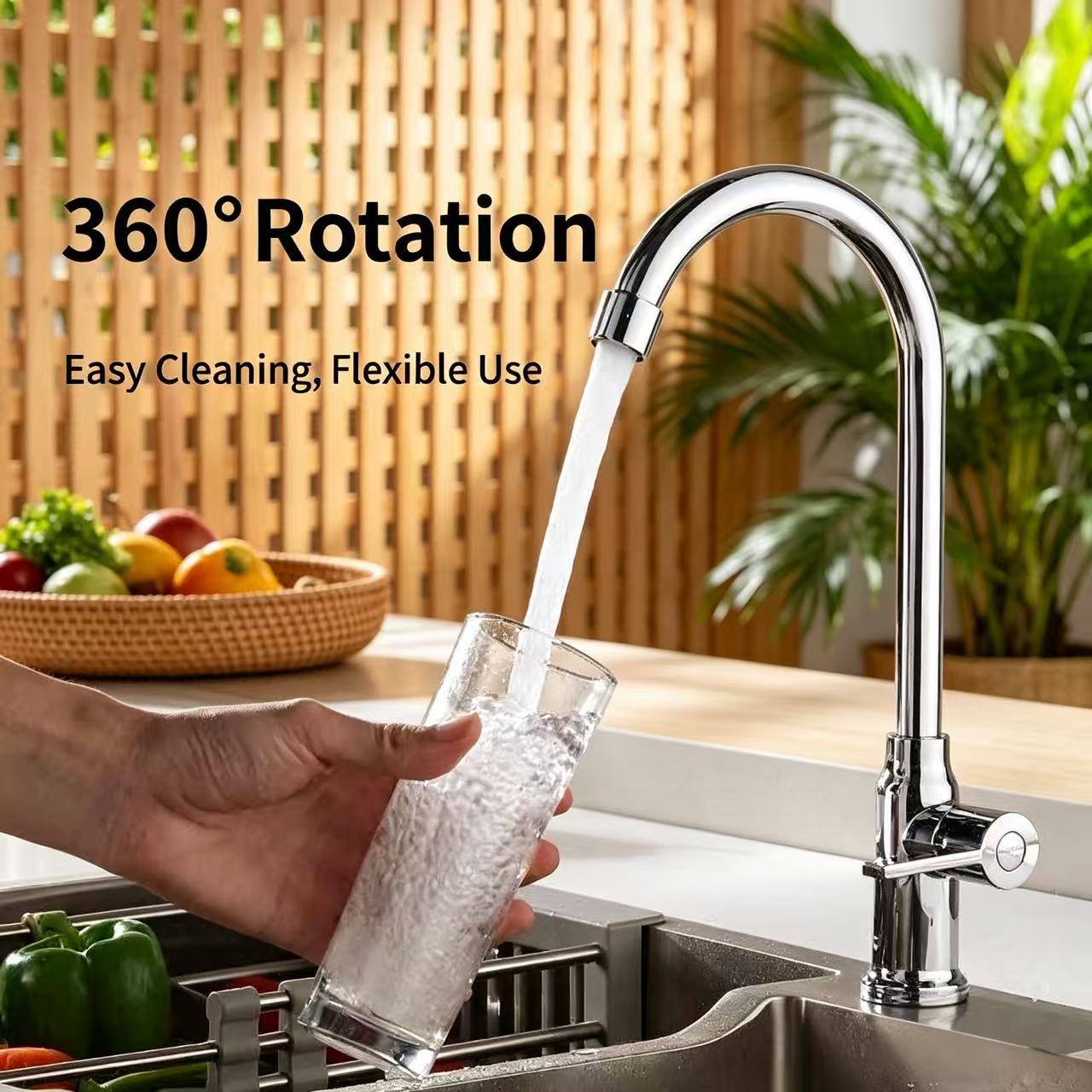 High-Spout Cold-Only Kitchen Faucet