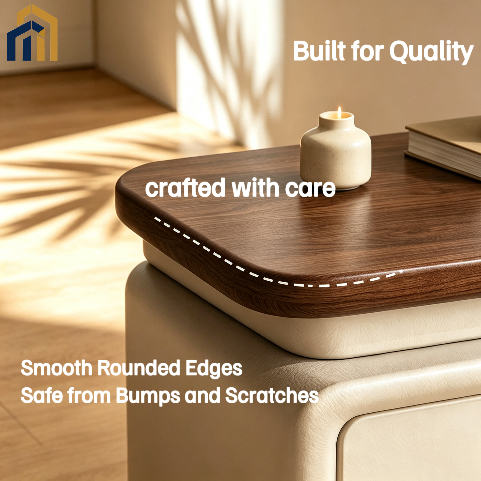 Nightstand with Built‑in All‑steel Safe
