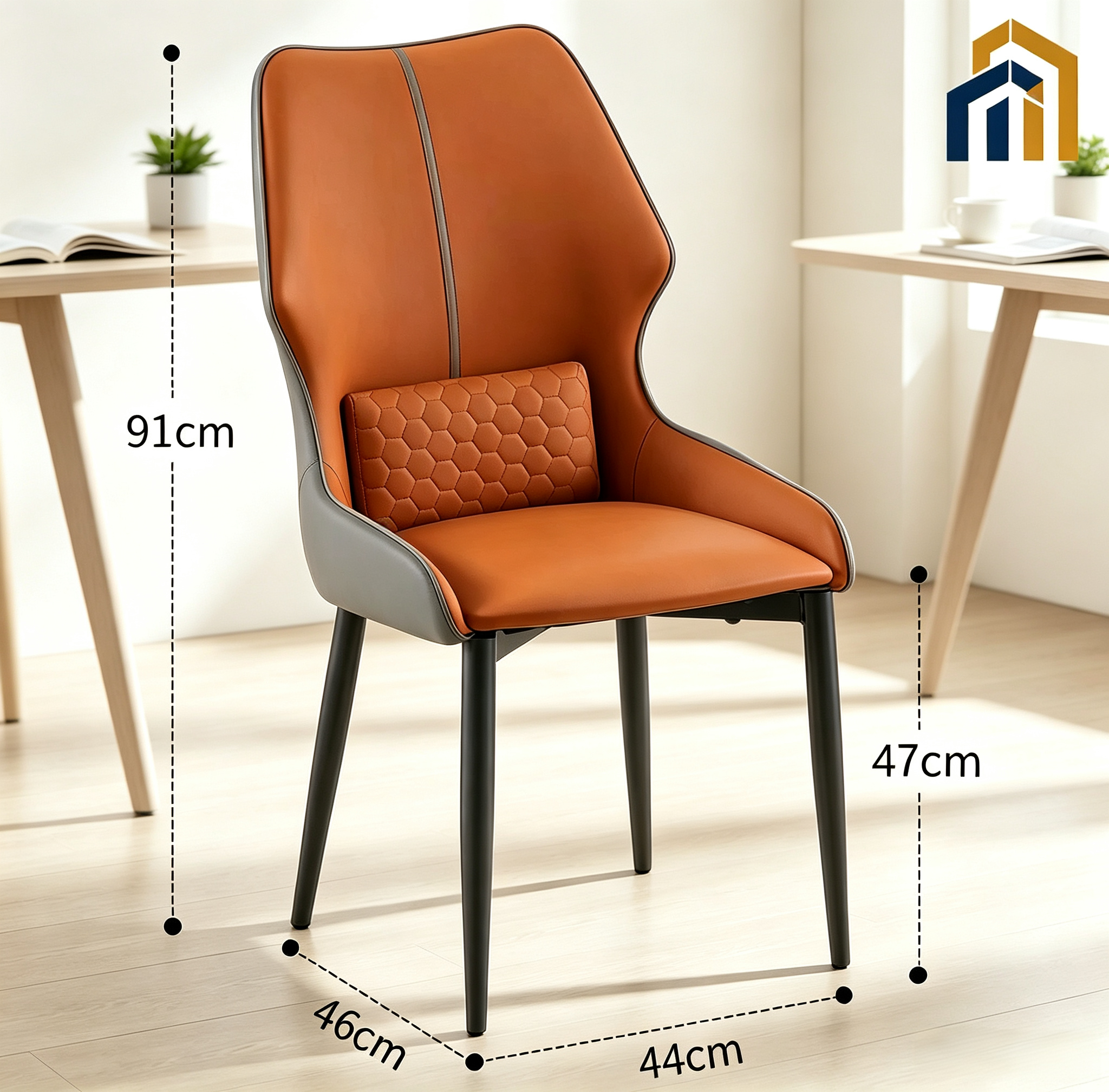 Modern Cat‑Scratch‑Resistant PU Leather Dining Chair