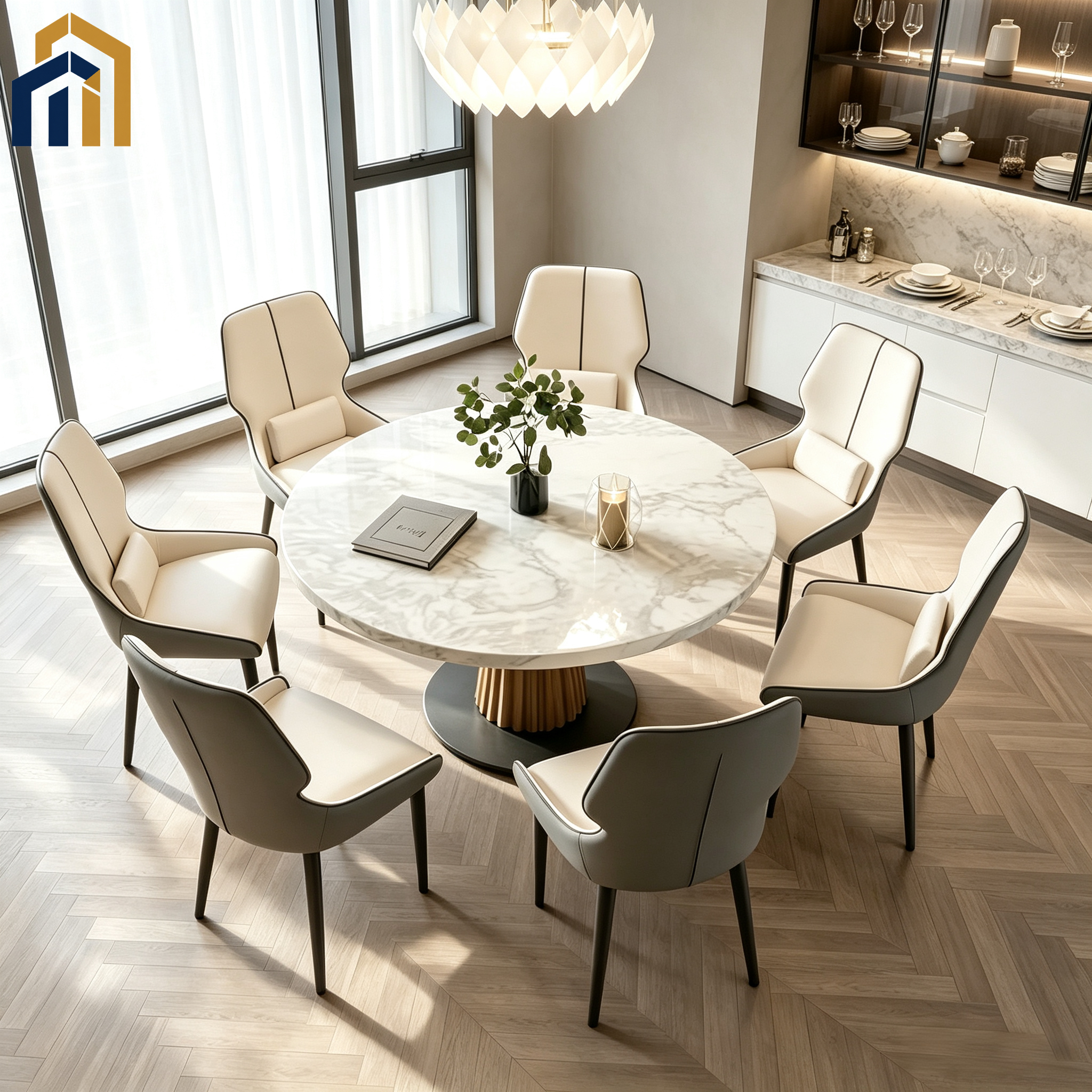 Modern Cat‑Scratch‑Resistant PU Leather Dining Chair