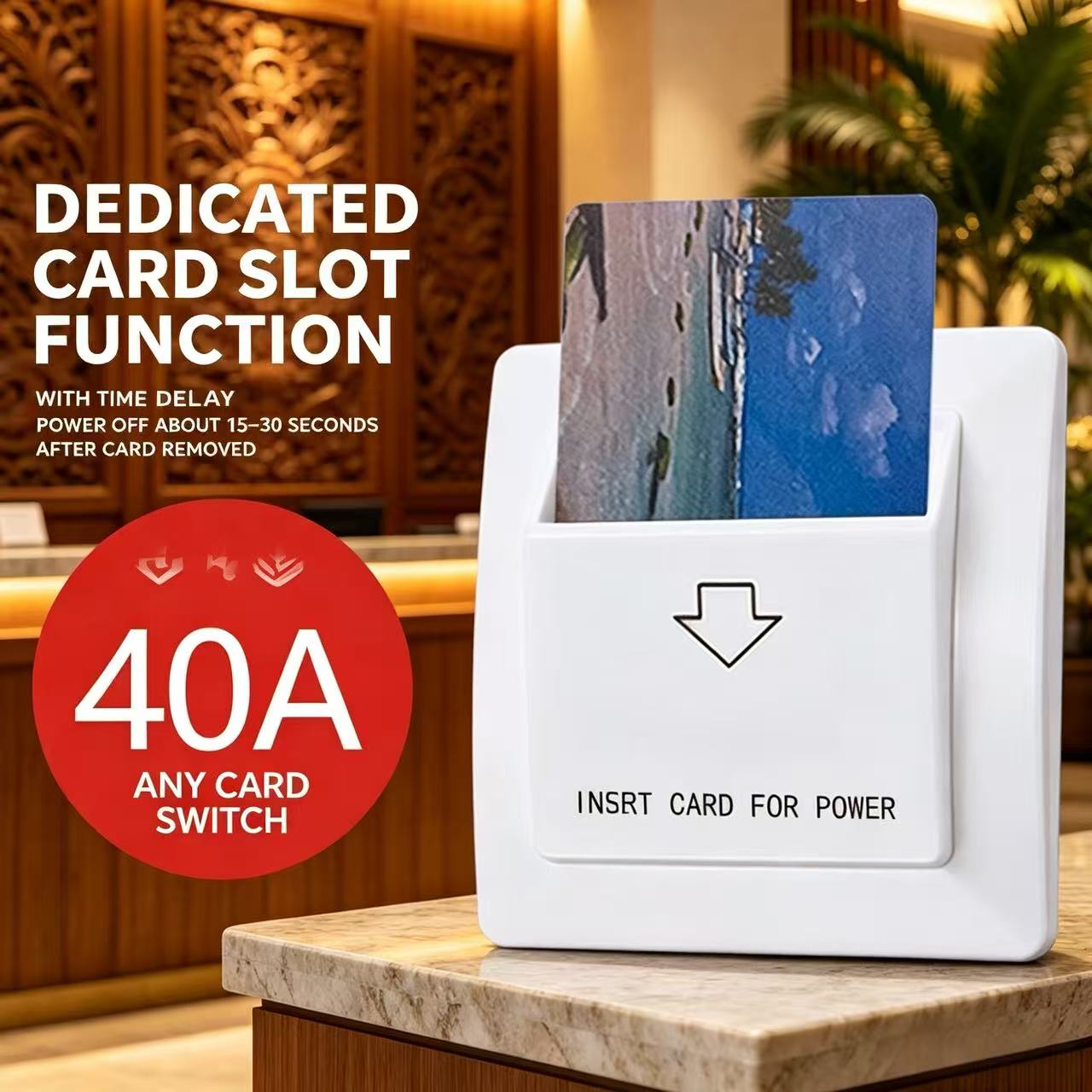 Hotel Card Insertion Energy Saving Switch