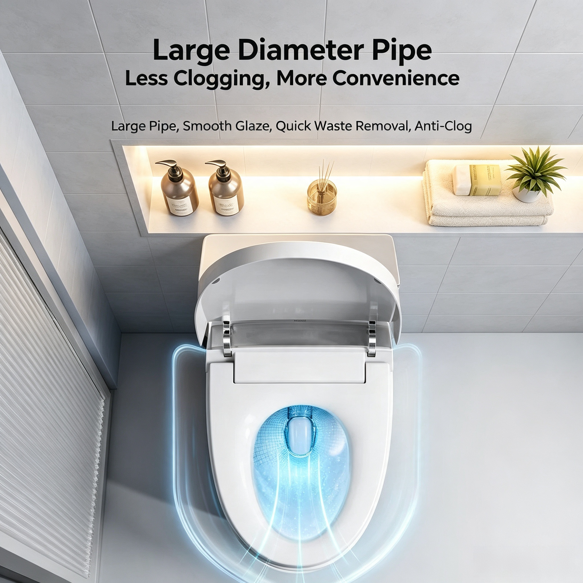 Integrated ceramic toilet