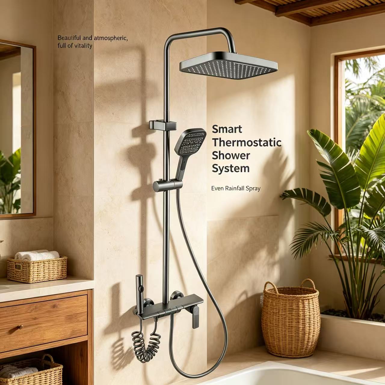 Piano Key 4-Function Shower Set
