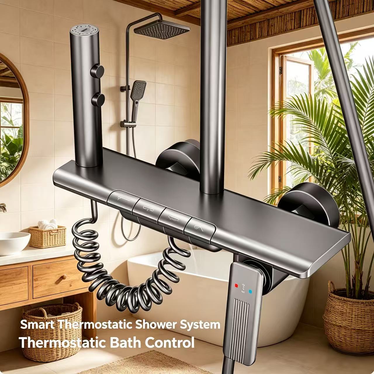Piano Key 4-Function Shower Set