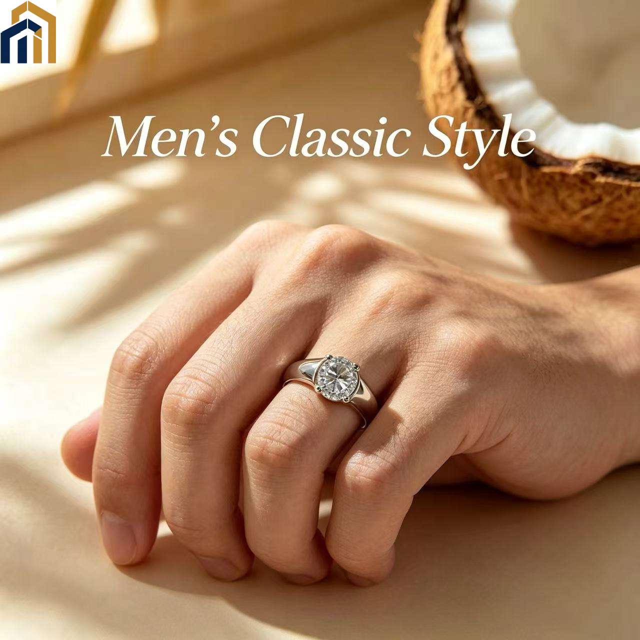 Lab‑Grown Diamond Minimal Luxury Men's Ring