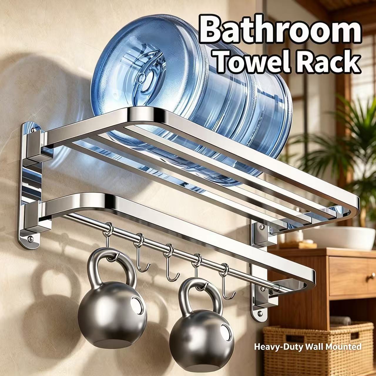 Foldable Bathroom Towel Rack