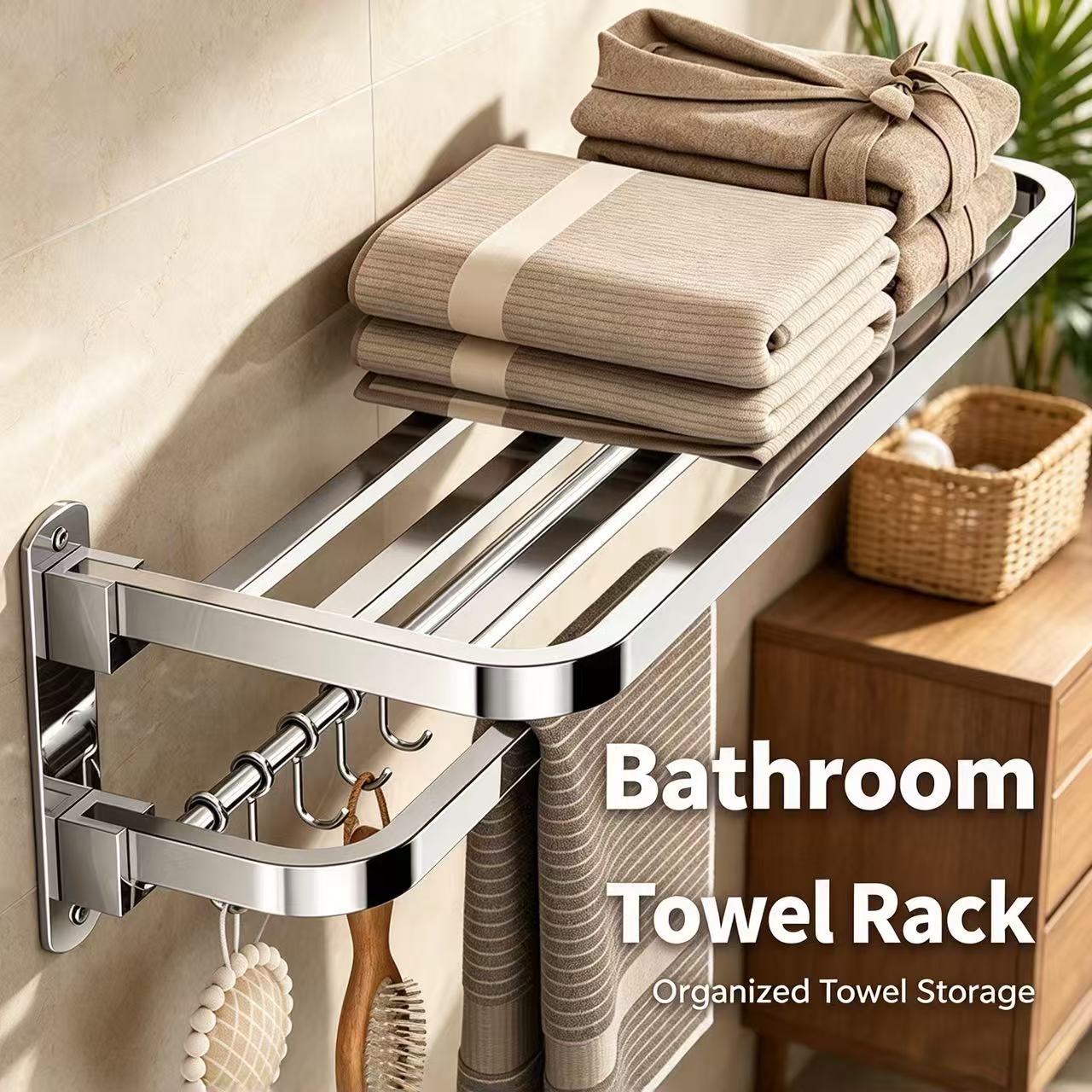 Foldable Bathroom Towel Rack