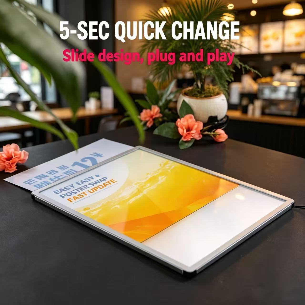 LED Desktop Menu Light Box
