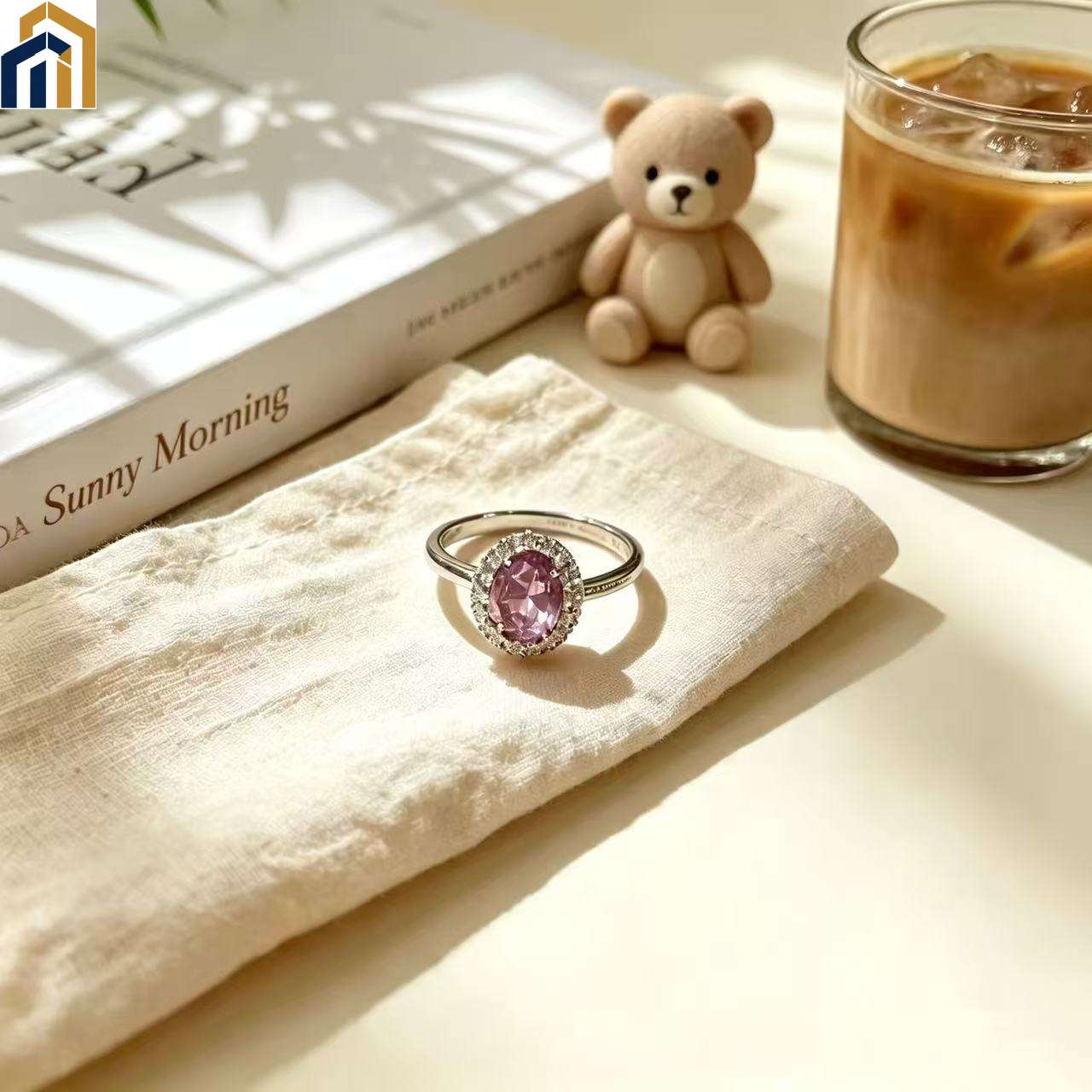 【Special Offer Product】Pink Sweet Oval Halo Ring