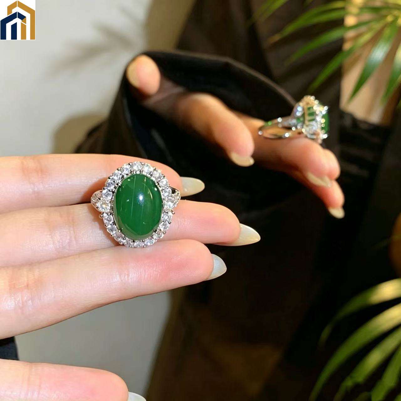 【Special Offer Product】Oval Green Ring