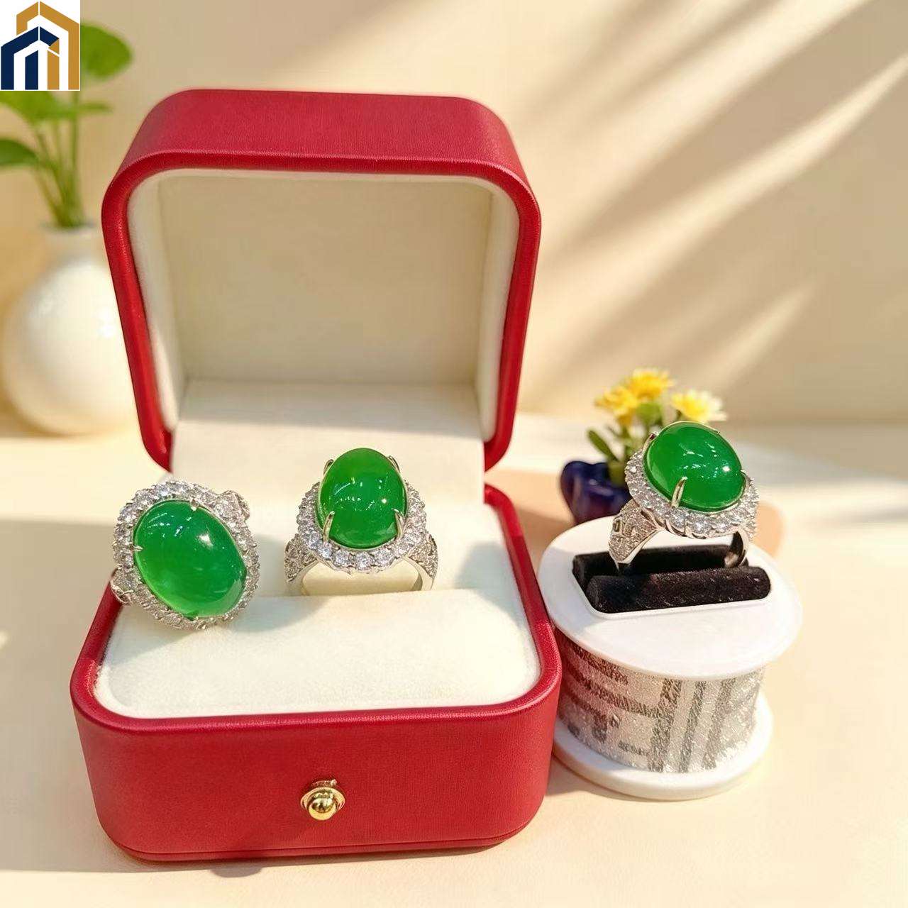 【Special Offer Product】Oval Green Ring