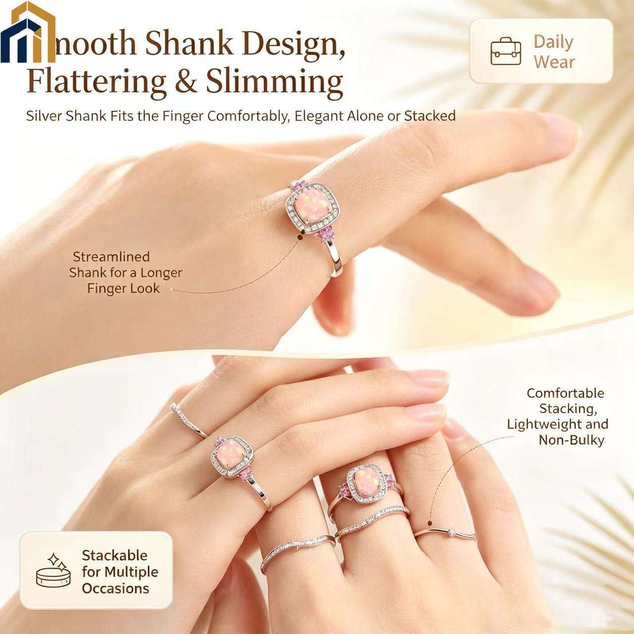 【Special Offer Product】Orange Pink Color-changing Opal Ring
