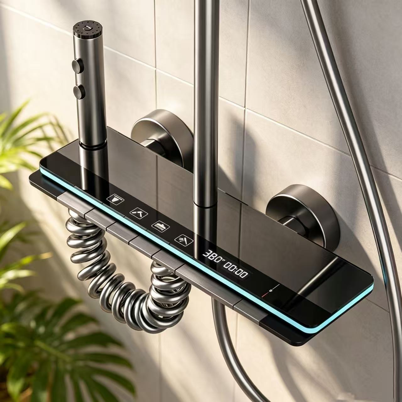 Space Aluminum Digital Shower