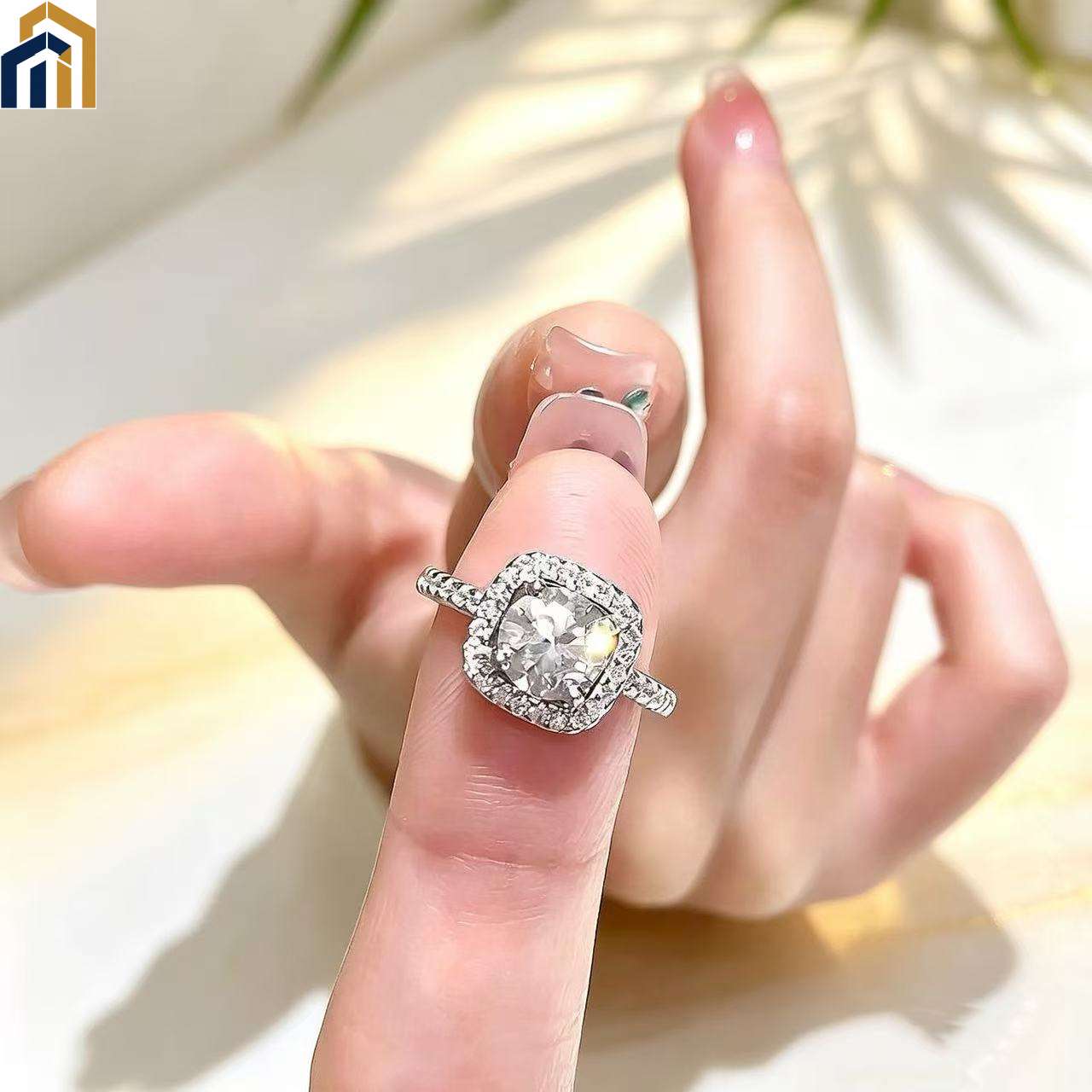 【Special Offer Product】Cushion Halo Round Zircon Ring