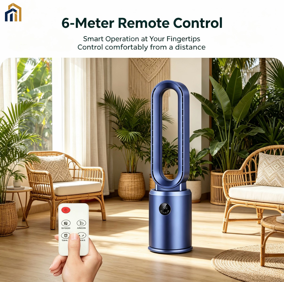 Remote Control Bladeless Tower Fan