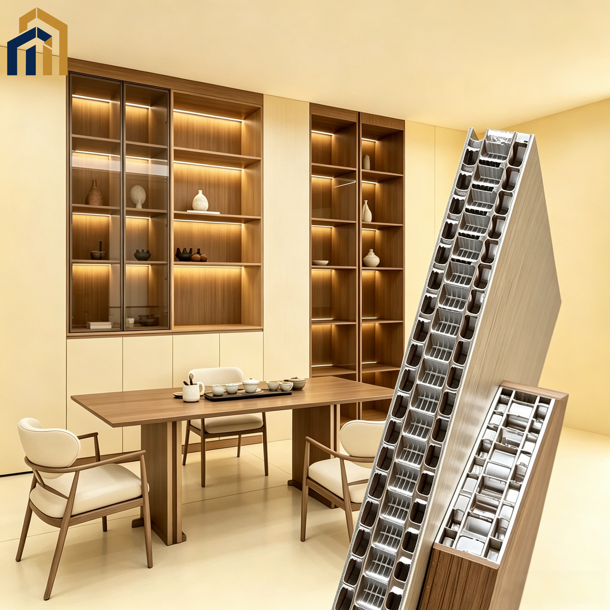 Aluminum honeycomb panel bathroom vanity
