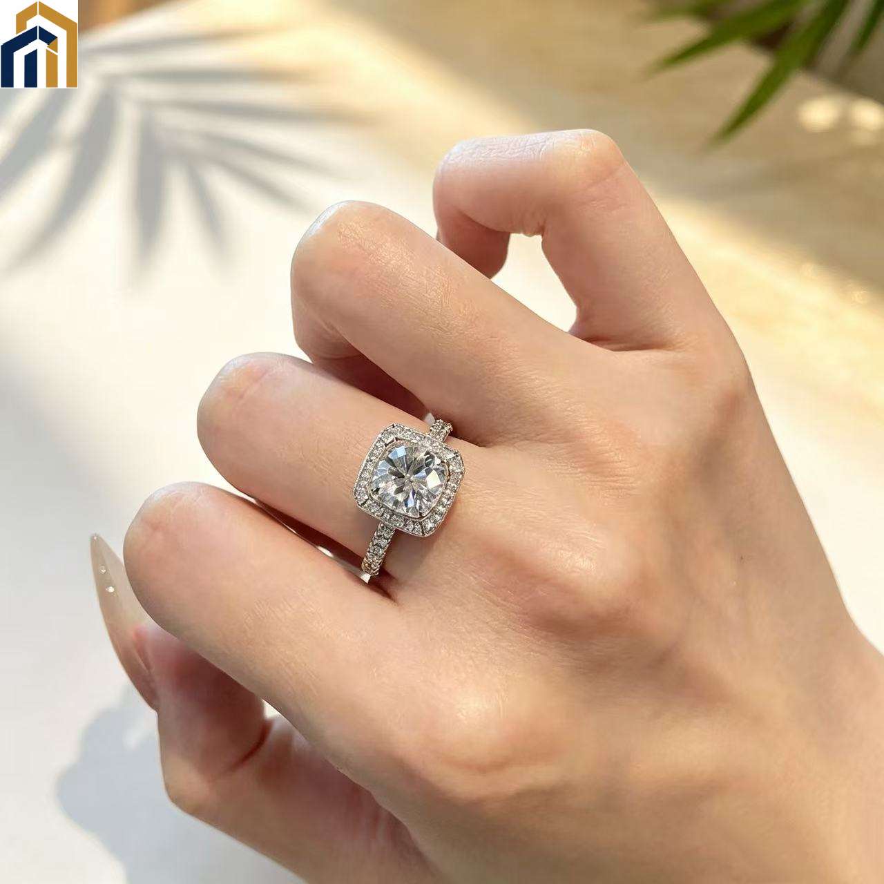 【Special Offer Product】Cushion Halo Round Zircon Ring