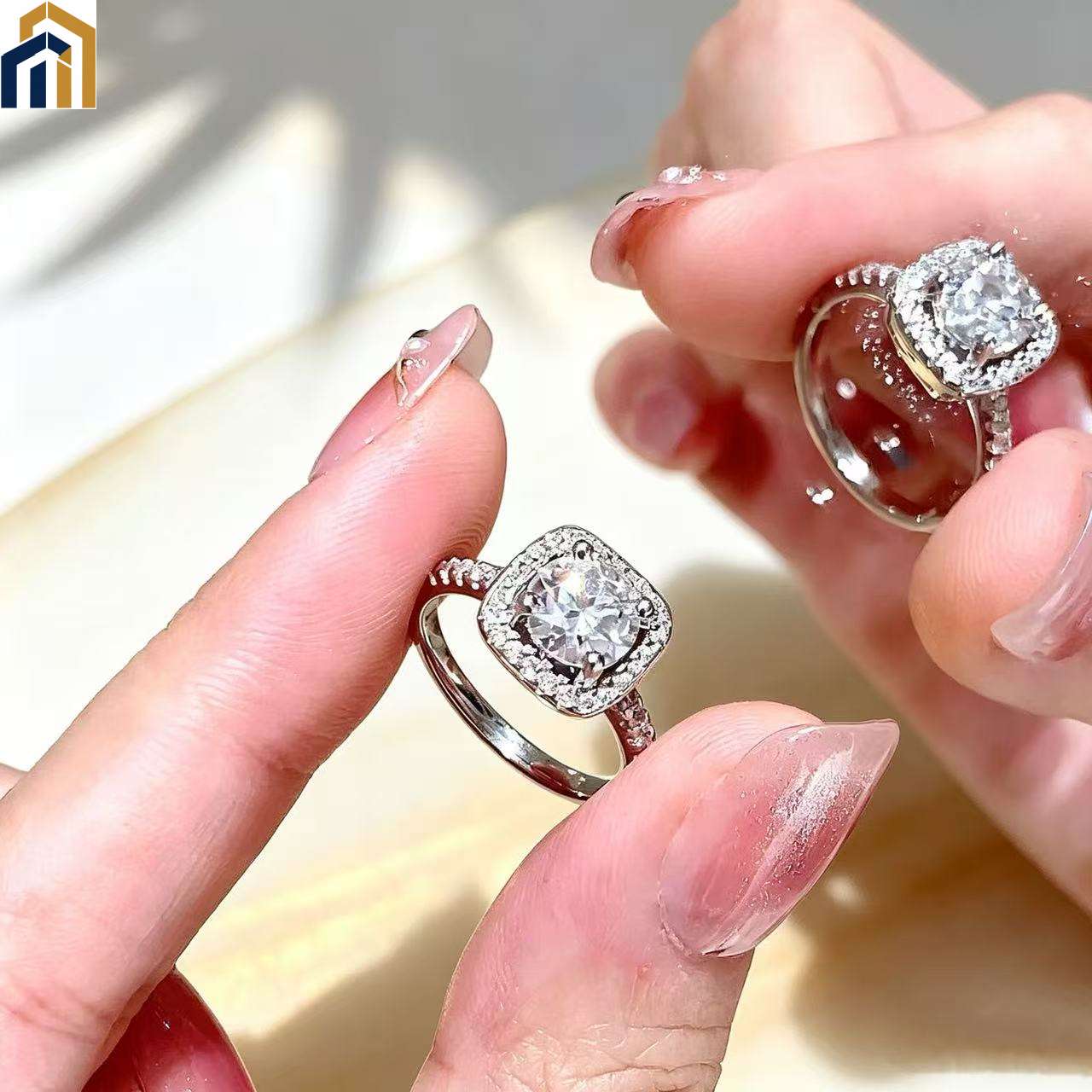 【Special Offer Product】Cushion Halo Round Zircon Ring