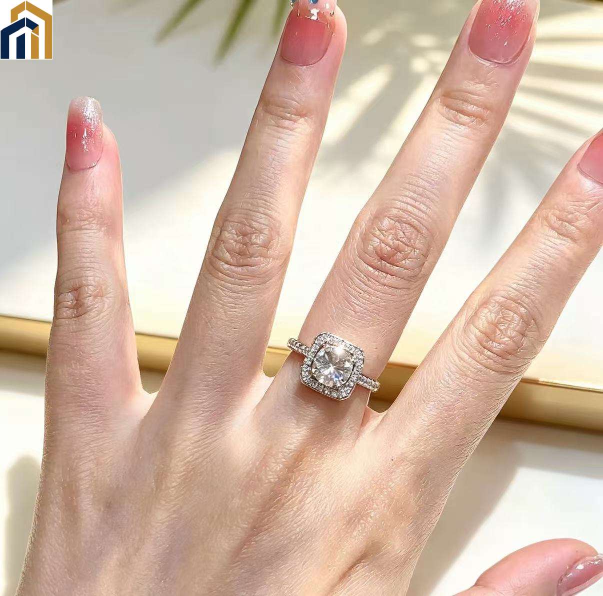 【Special Offer Product】Cushion Halo Round Zircon Ring