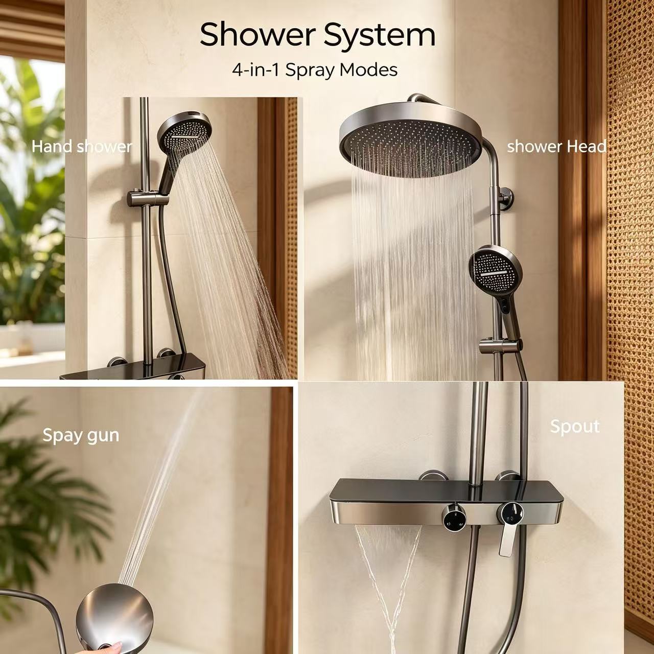 Pressure Boosting Shower Set
