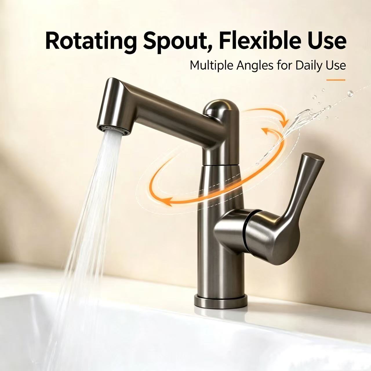 Hot & Cold Dual-Control Rotating Basin Faucet
