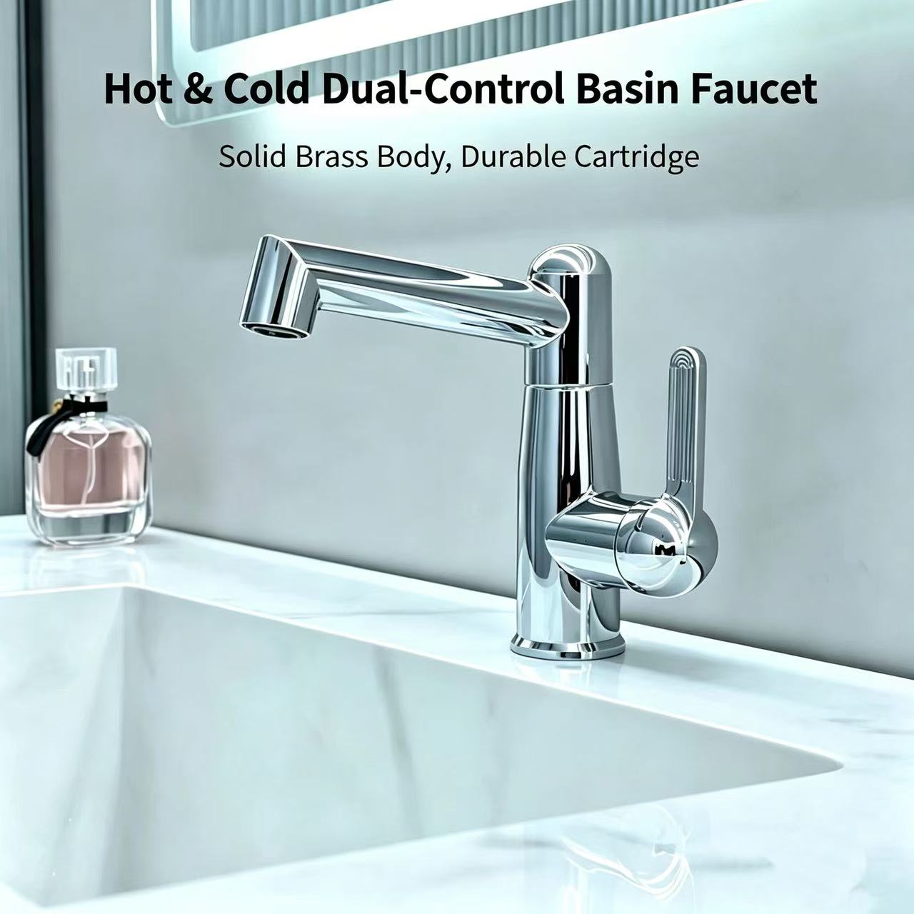 Hot & Cold Dual-Control Rotating Basin Faucet