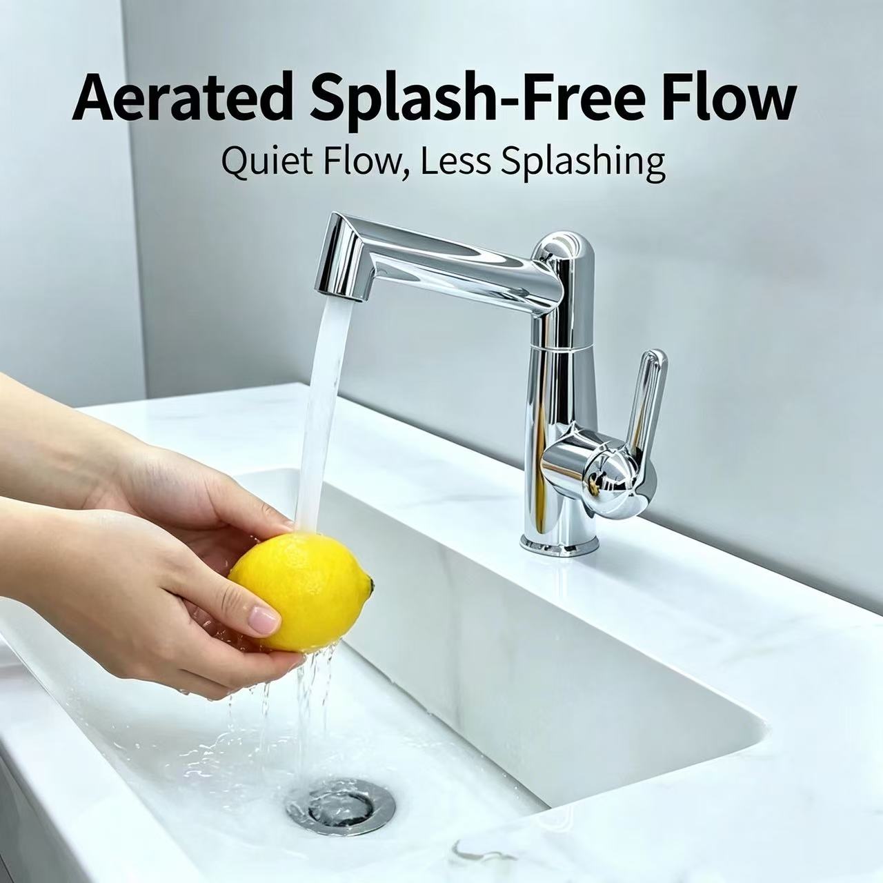 Hot & Cold Dual-Control Rotating Basin Faucet