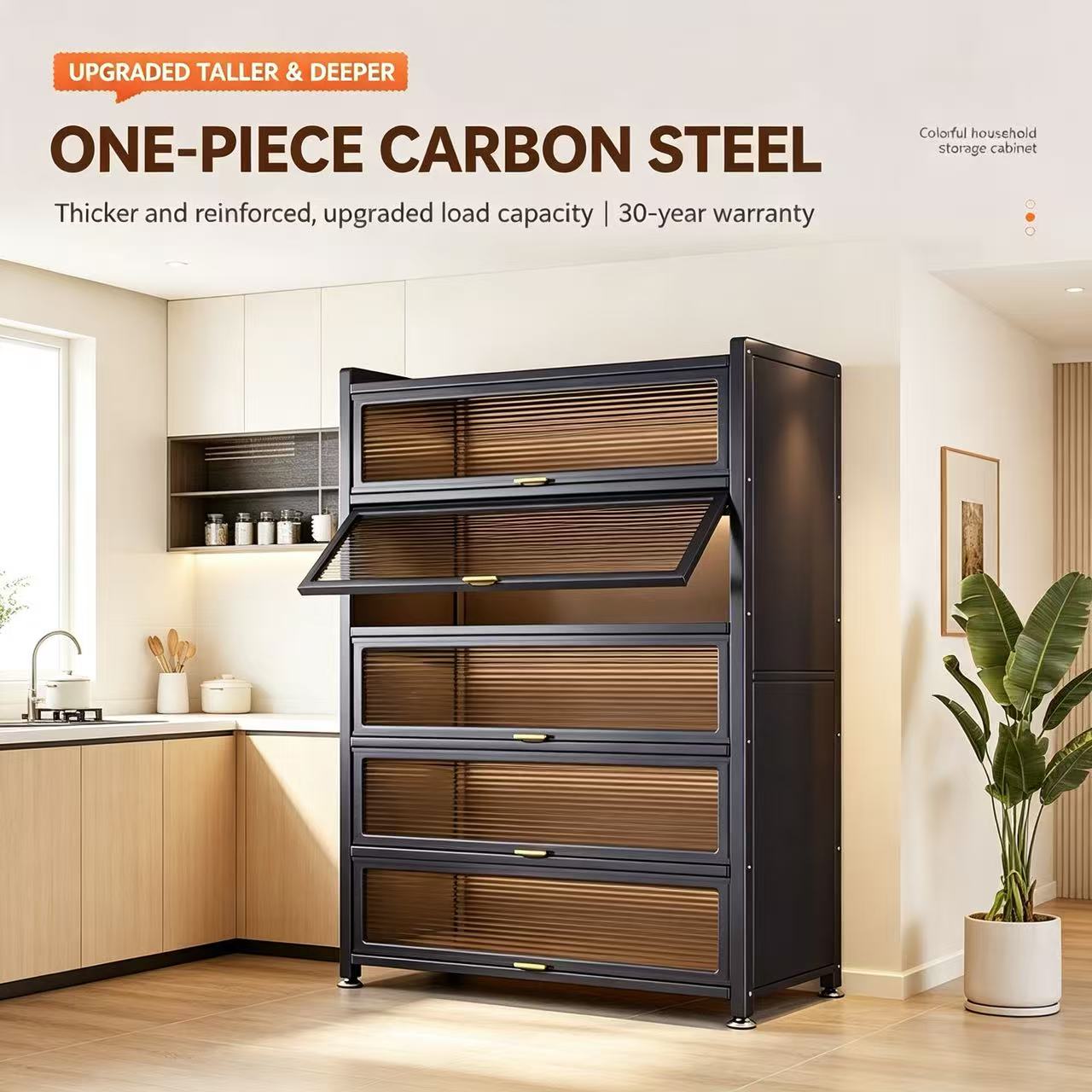 Carbon Steel  Storage Cabinet, Flip-up Door Pantry Cabinet