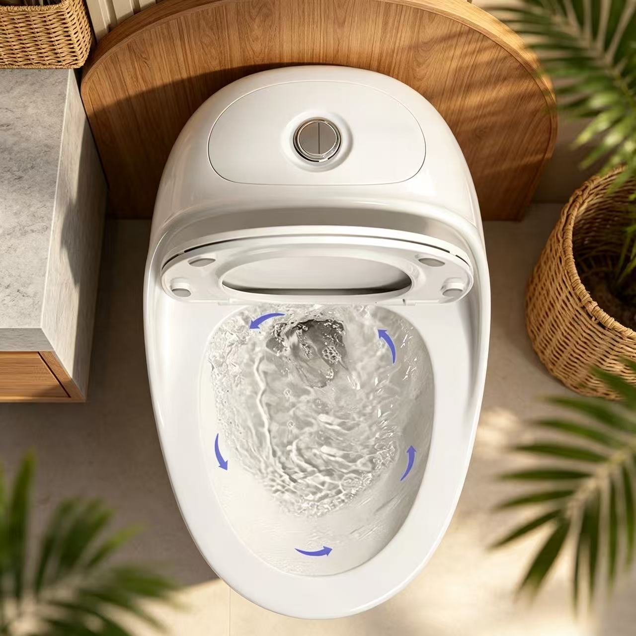White Egg-Shaped Toilet