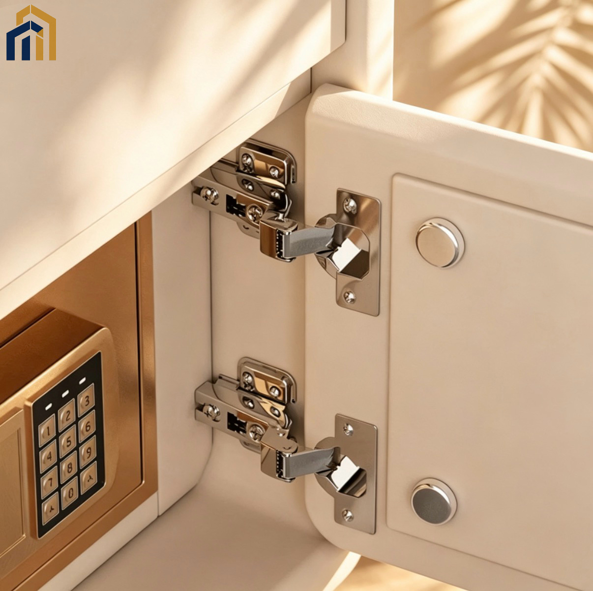 Nightstand with Built‑in All‑steel Safe