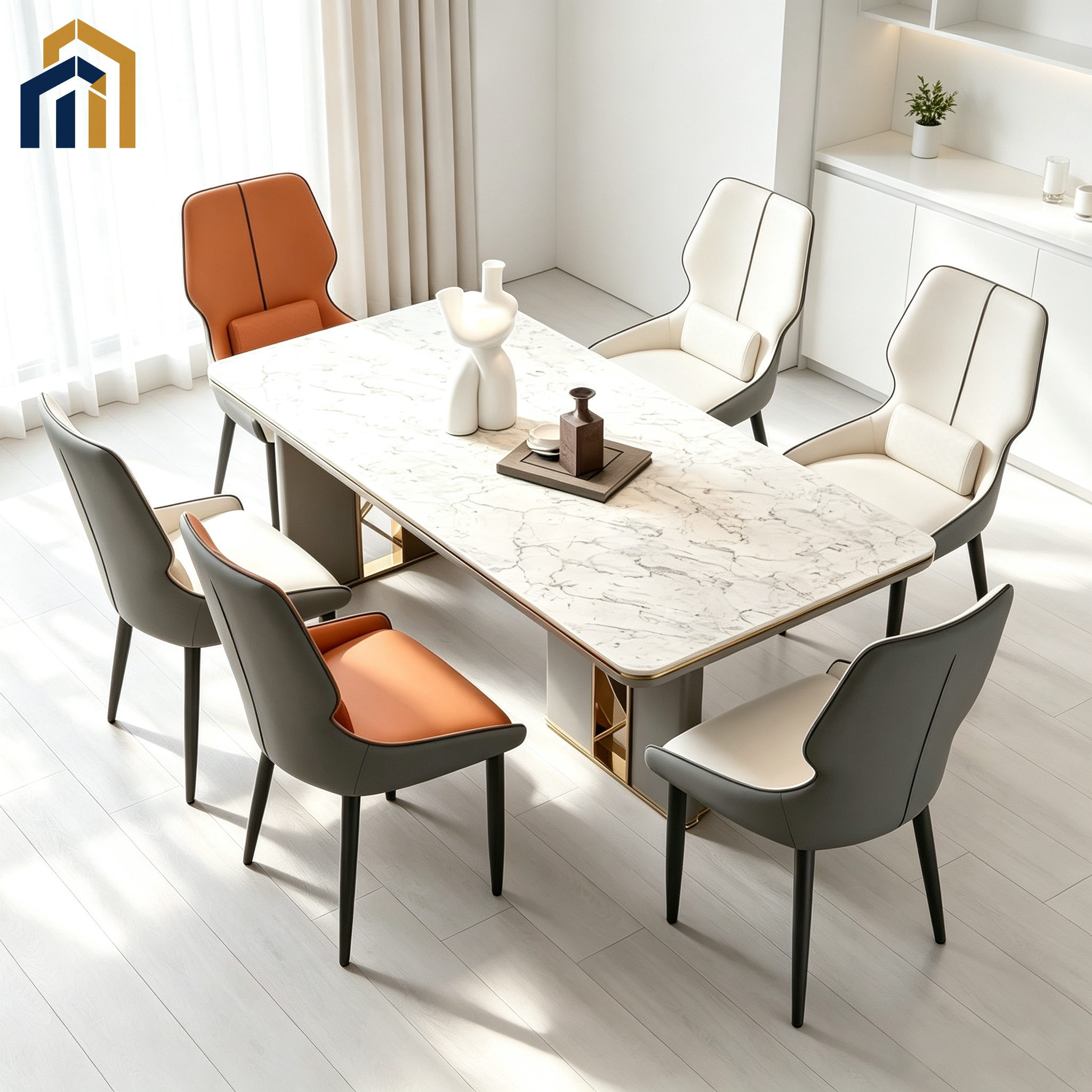 Modern Cat‑Scratch‑Resistant PU Leather Dining Chair